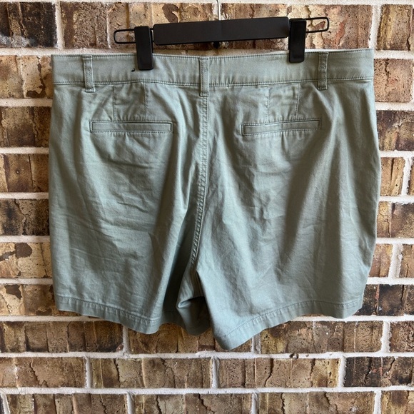Lane Bryant Green Flat Front Shorts - Picture 5 of 8